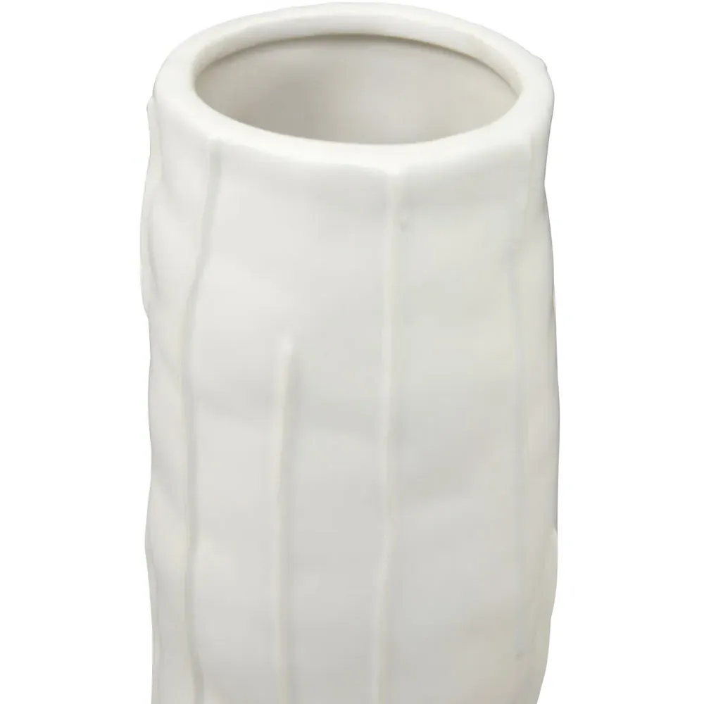 Fara Large Ceramic Vase - White
