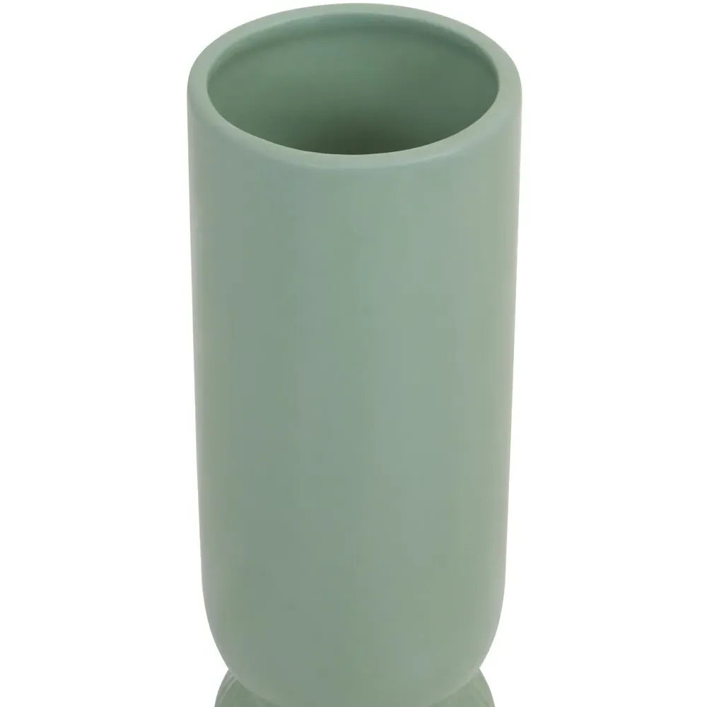 Fia Cylindrical Vase - Sage Green, Ceramic