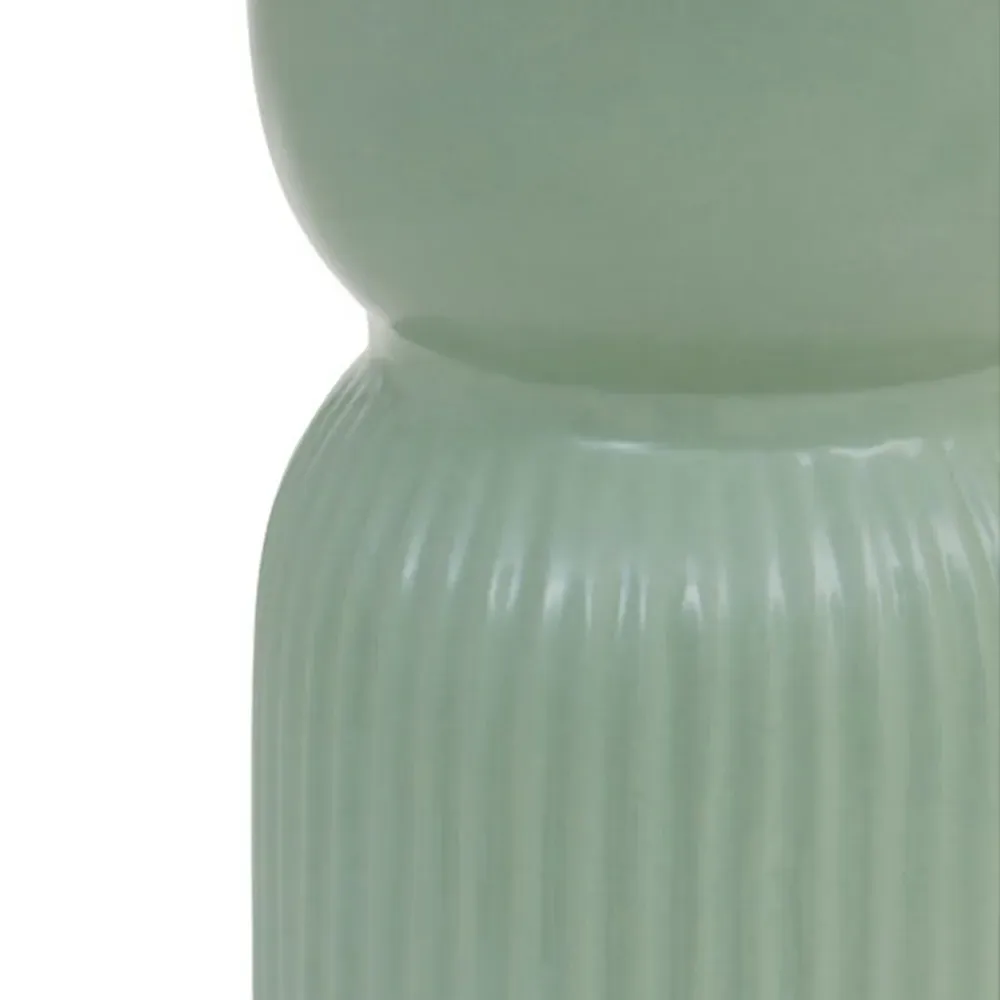 Fia Cylindrical Vase - Sage Green, Ceramic