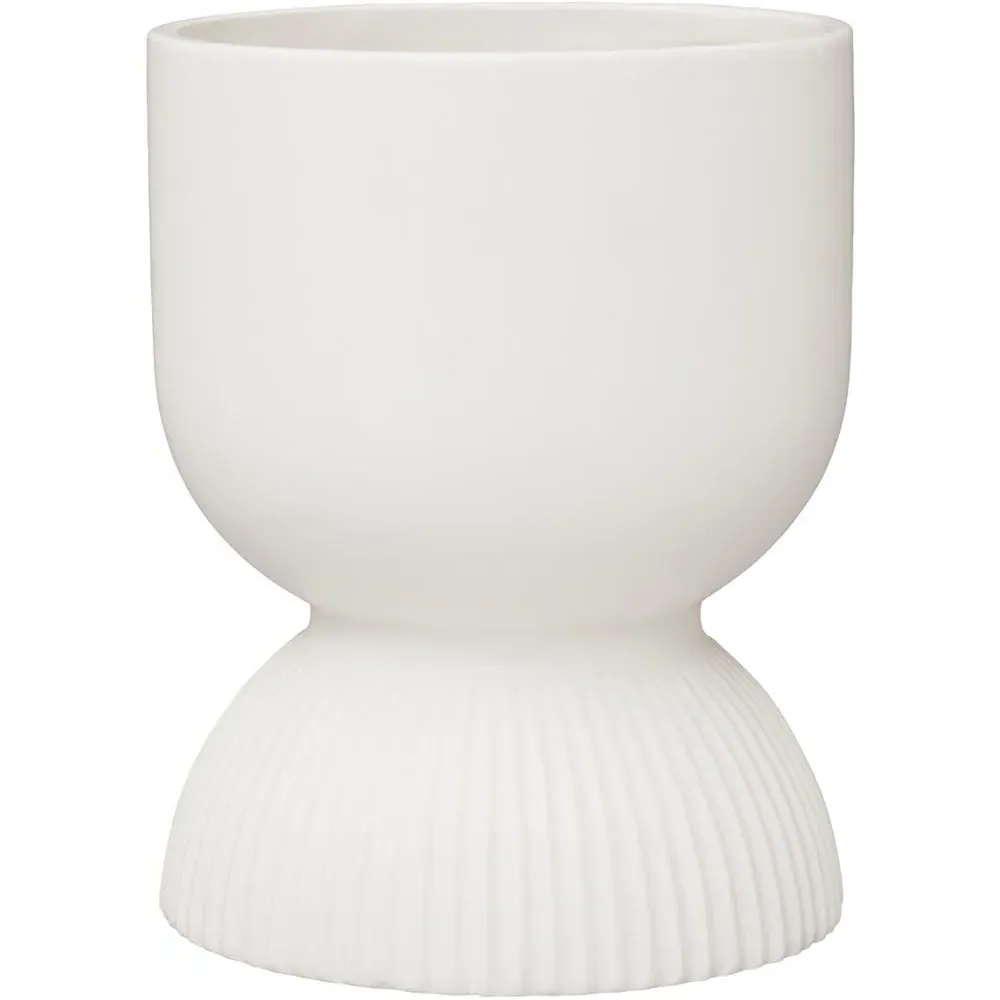 Fia Medium Ceramic Planter - White
