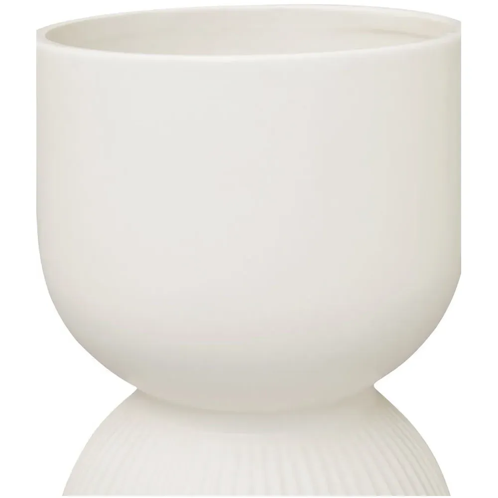 Fia Medium Ceramic Planter - White
