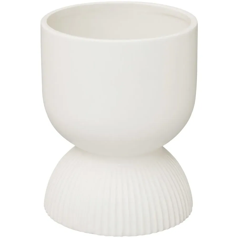 Fia Medium Ceramic Planter - White