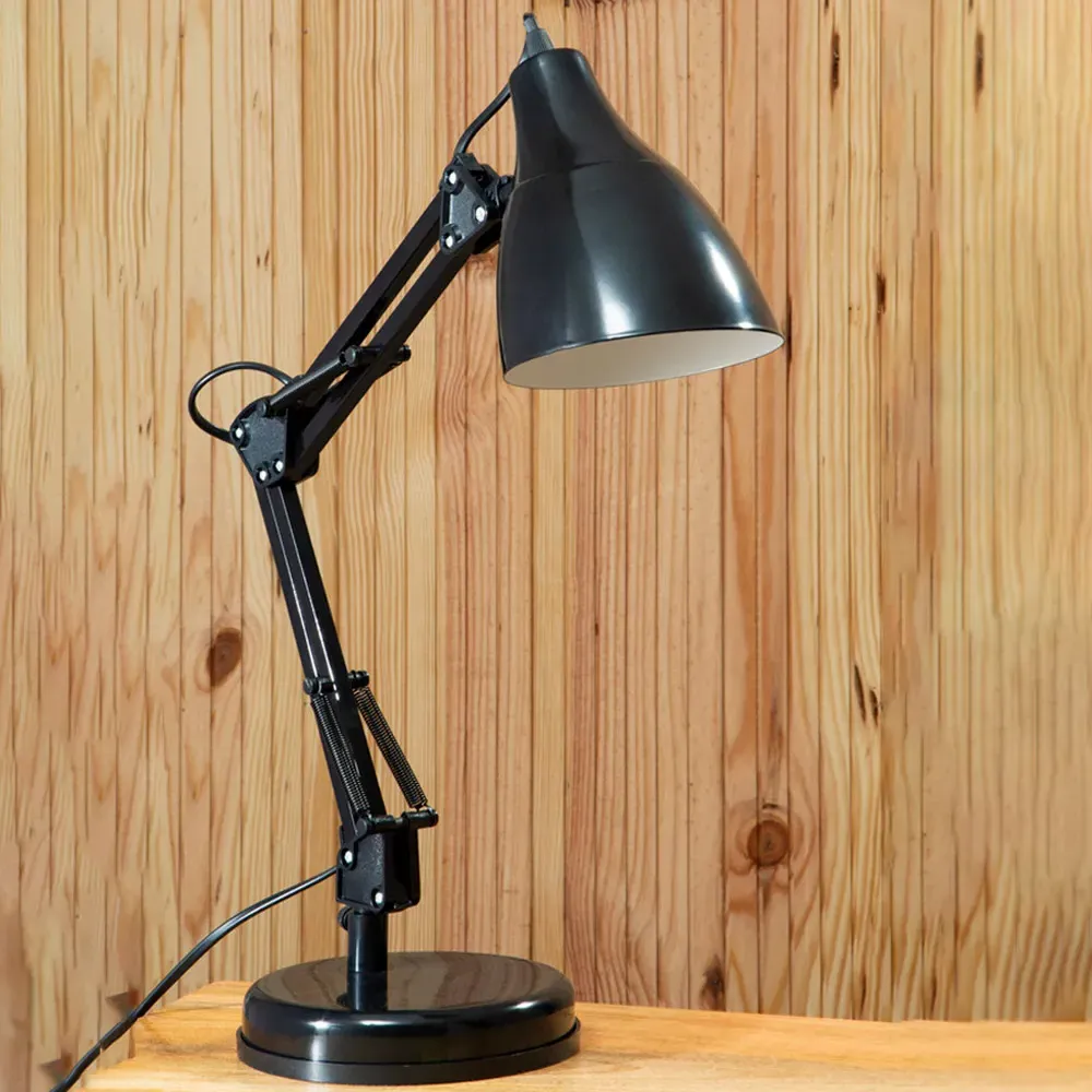 Finley Adjustable Desk Lamp - Black, Iron