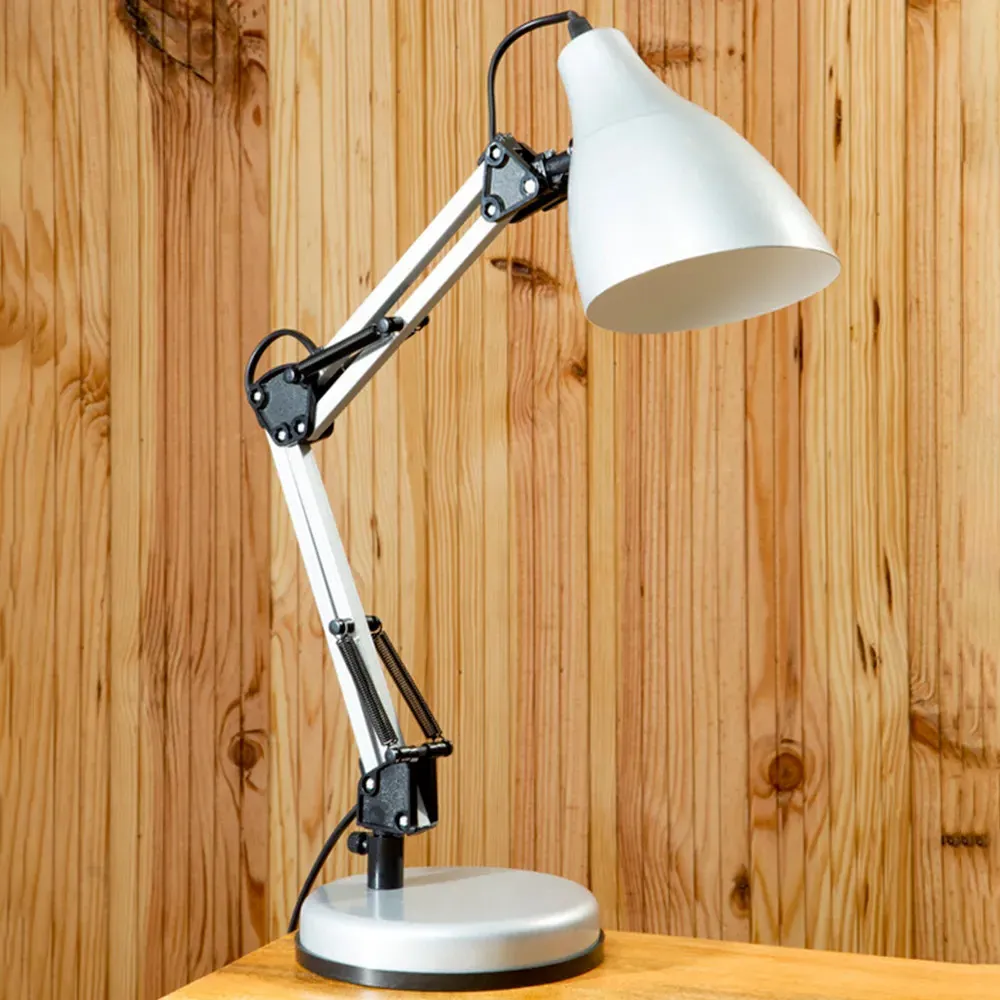 Finley Adjustable Desk Lamp - Silver, Iron