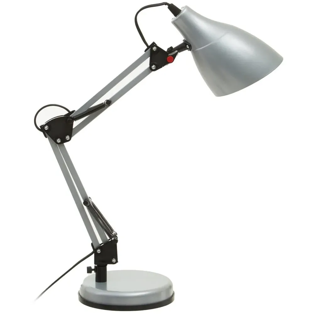 Finley Adjustable Desk Lamp - Silver, Iron