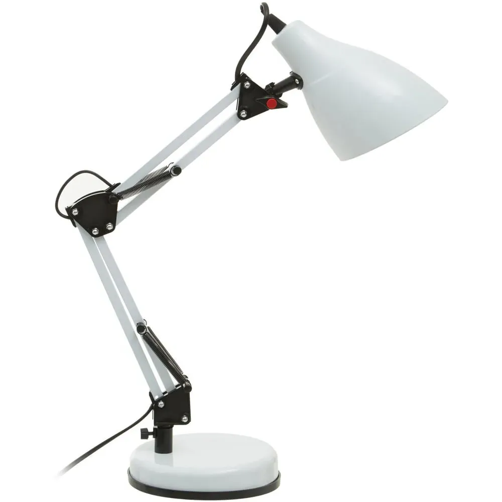 Finley Adjustable Desk Lamp - White, Iron
