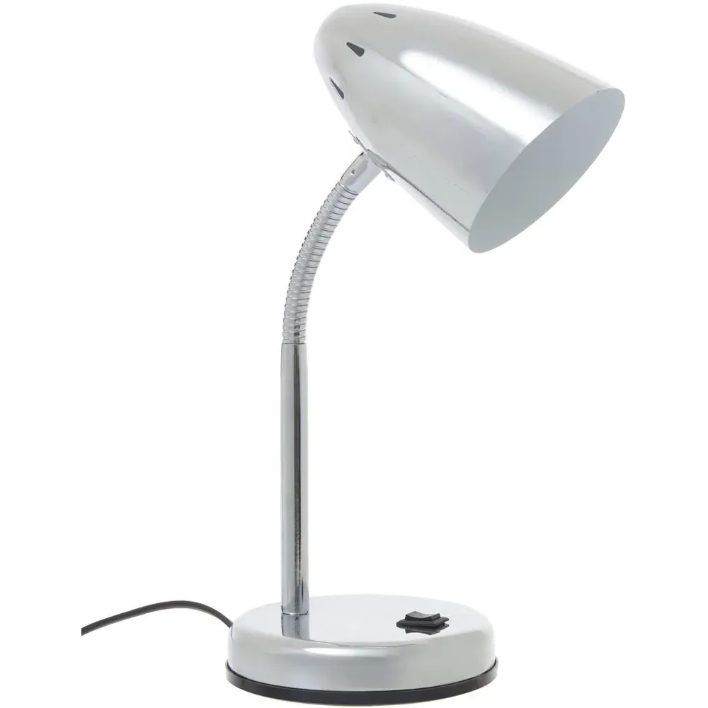 Flexi Desk Lamp with Adjustable Gooseneck - Chrome