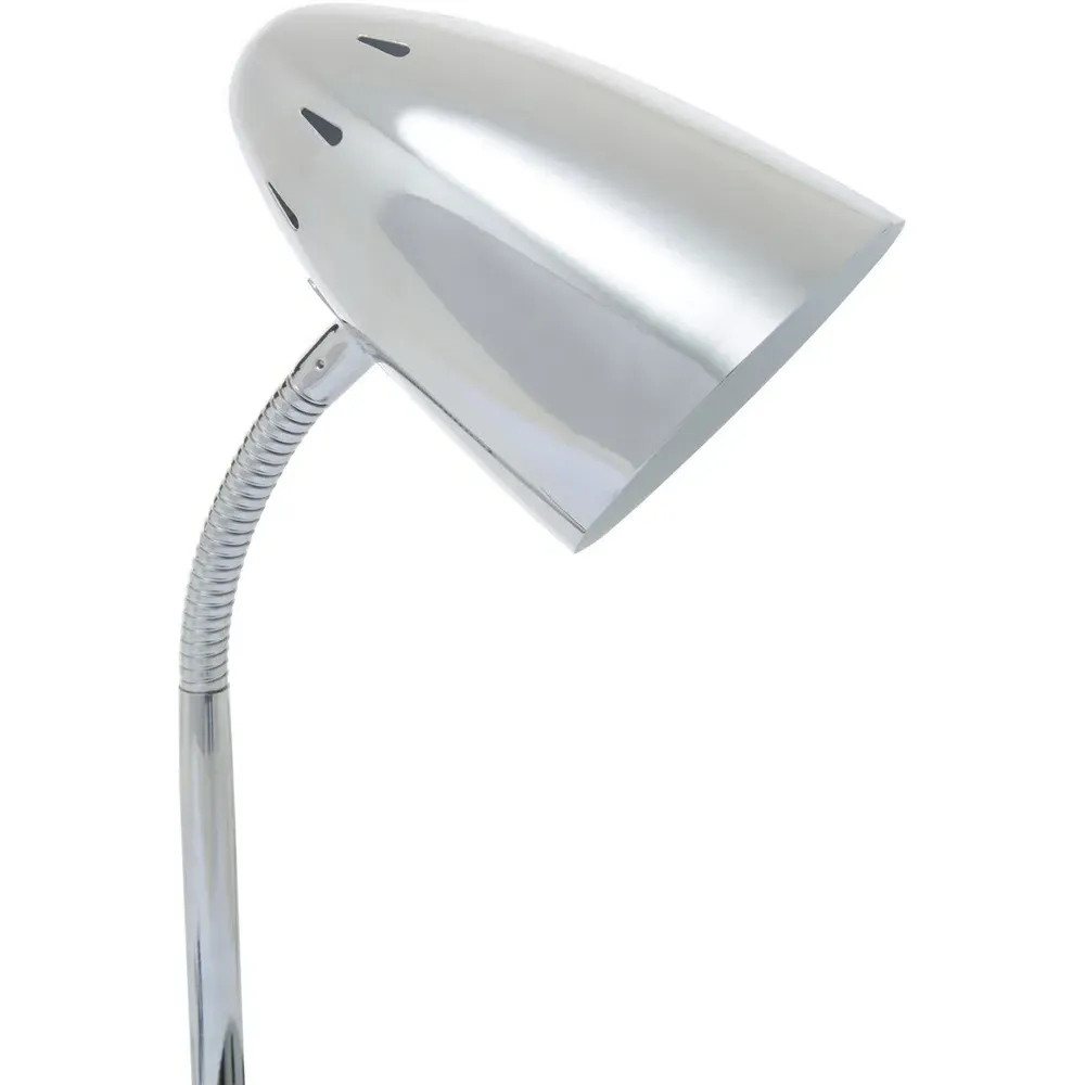 Flexi Desk Lamp with Adjustable Gooseneck - Chrome
