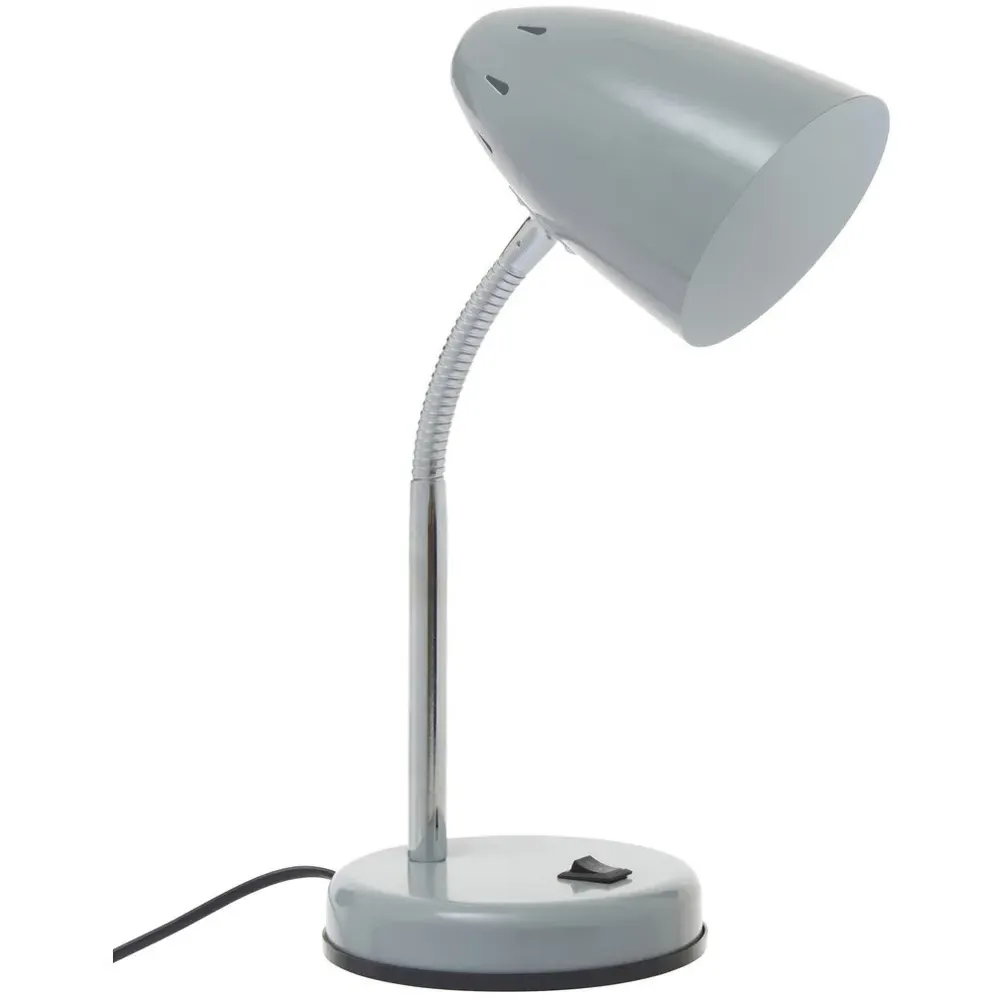 Flexi Desk Lamp with Adjustable Gooseneck - Grey