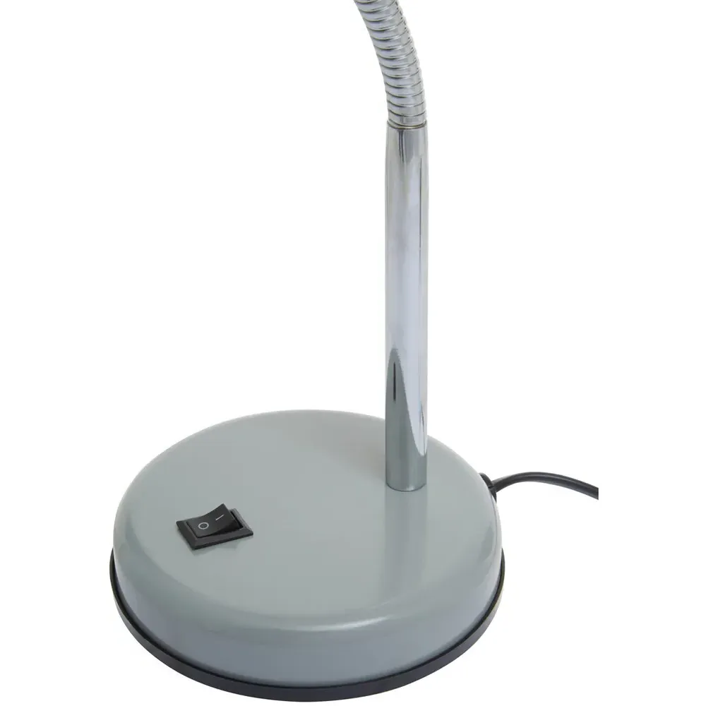 Flexi Desk Lamp with Adjustable Gooseneck - Grey