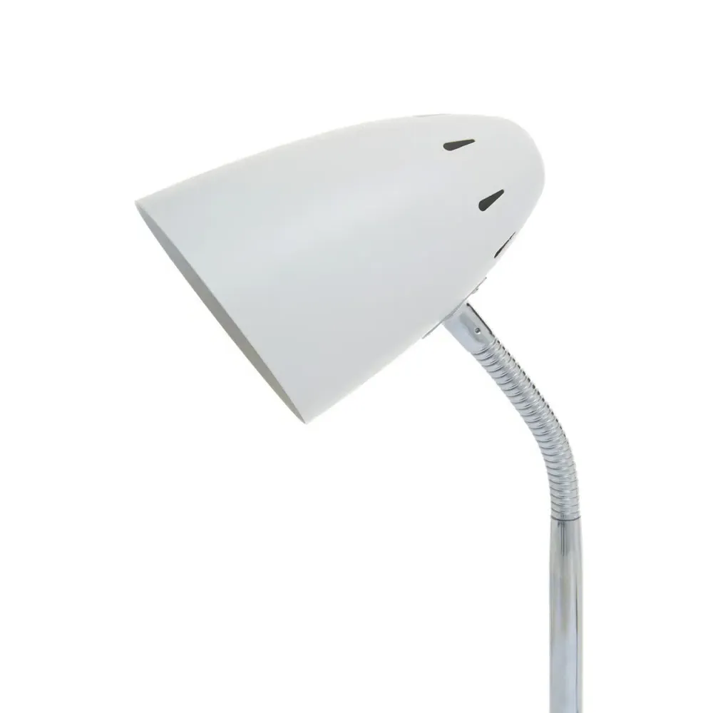 Flexi Desk Lamp with Adjustable Gooseneck - White