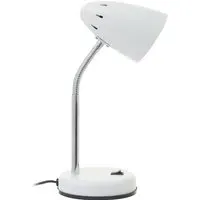 Flexi Desk Lamp with Adjustable Gooseneck - White