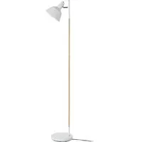 Floor Lamp with Adjustable Head - White, Wood
