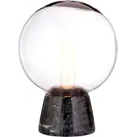 Globe Lamp - Black, Marble