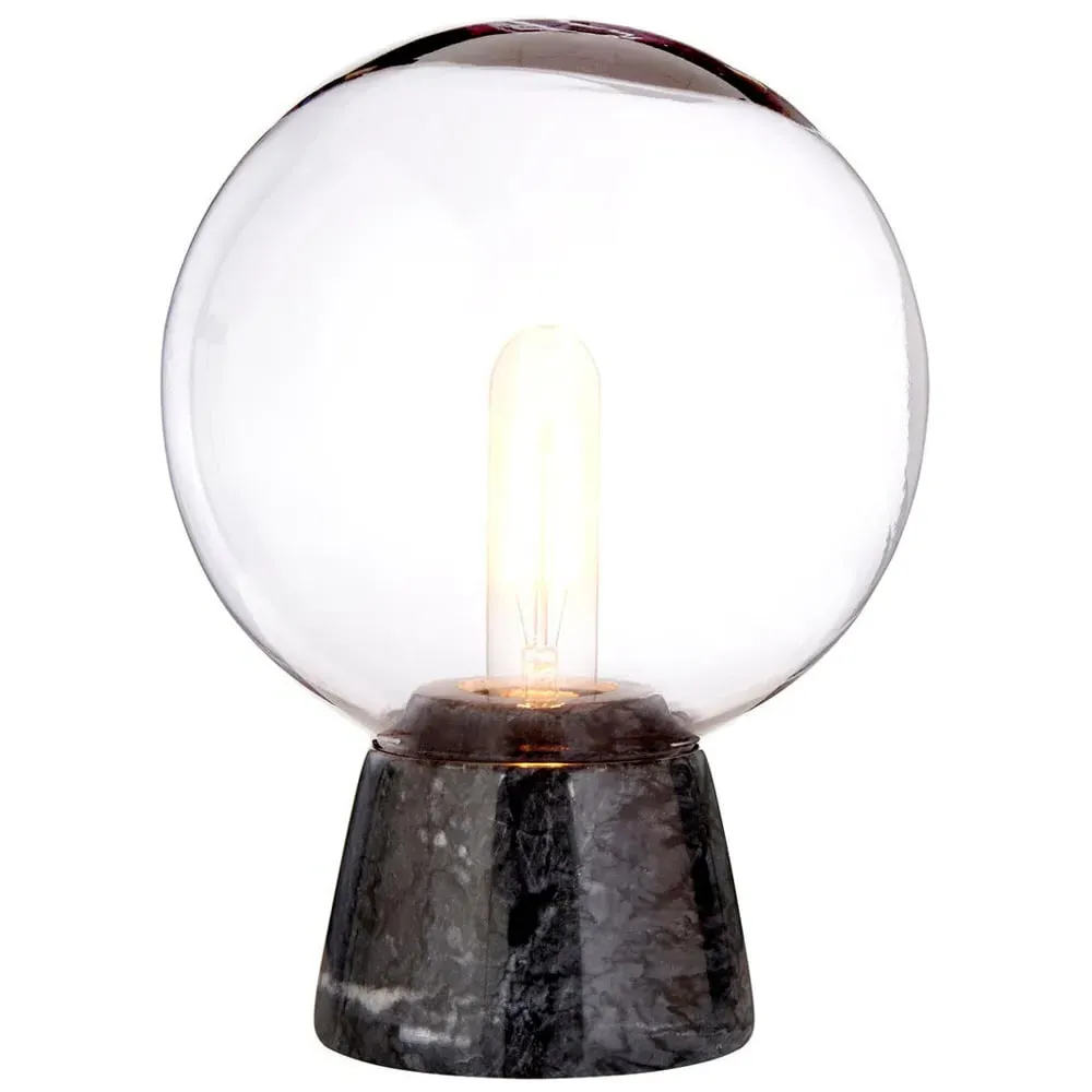 Globe Lamp - Black, Marble image