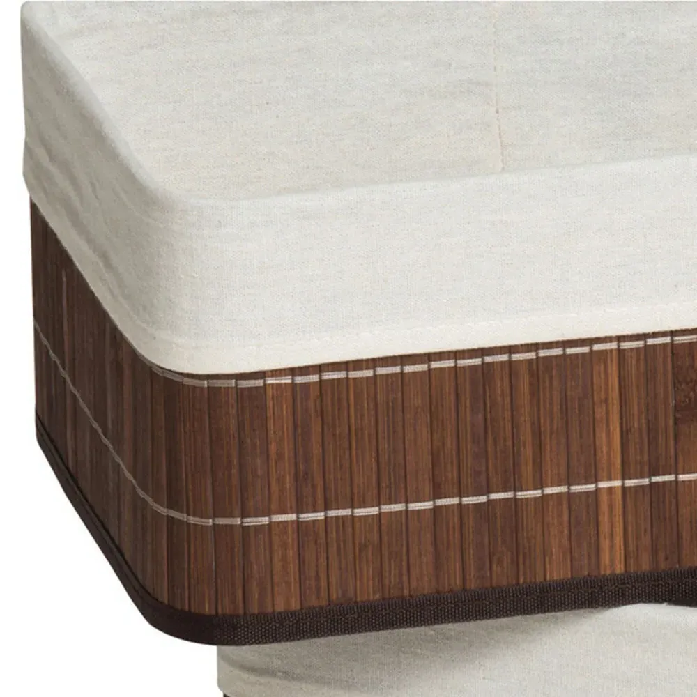 Kankyo Bamboo Storage Box 2 Pack - Dark Brown