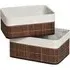 Kankyo Bamboo Storage Box 2 Pack - Dark Brown