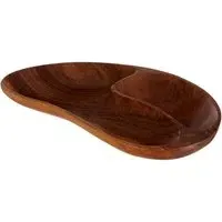 Kora 2 Section Serving Dish - Acacia Wood