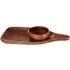 Kora Paddle and Dish Serving Set - Dark Brown, Acacia Wood