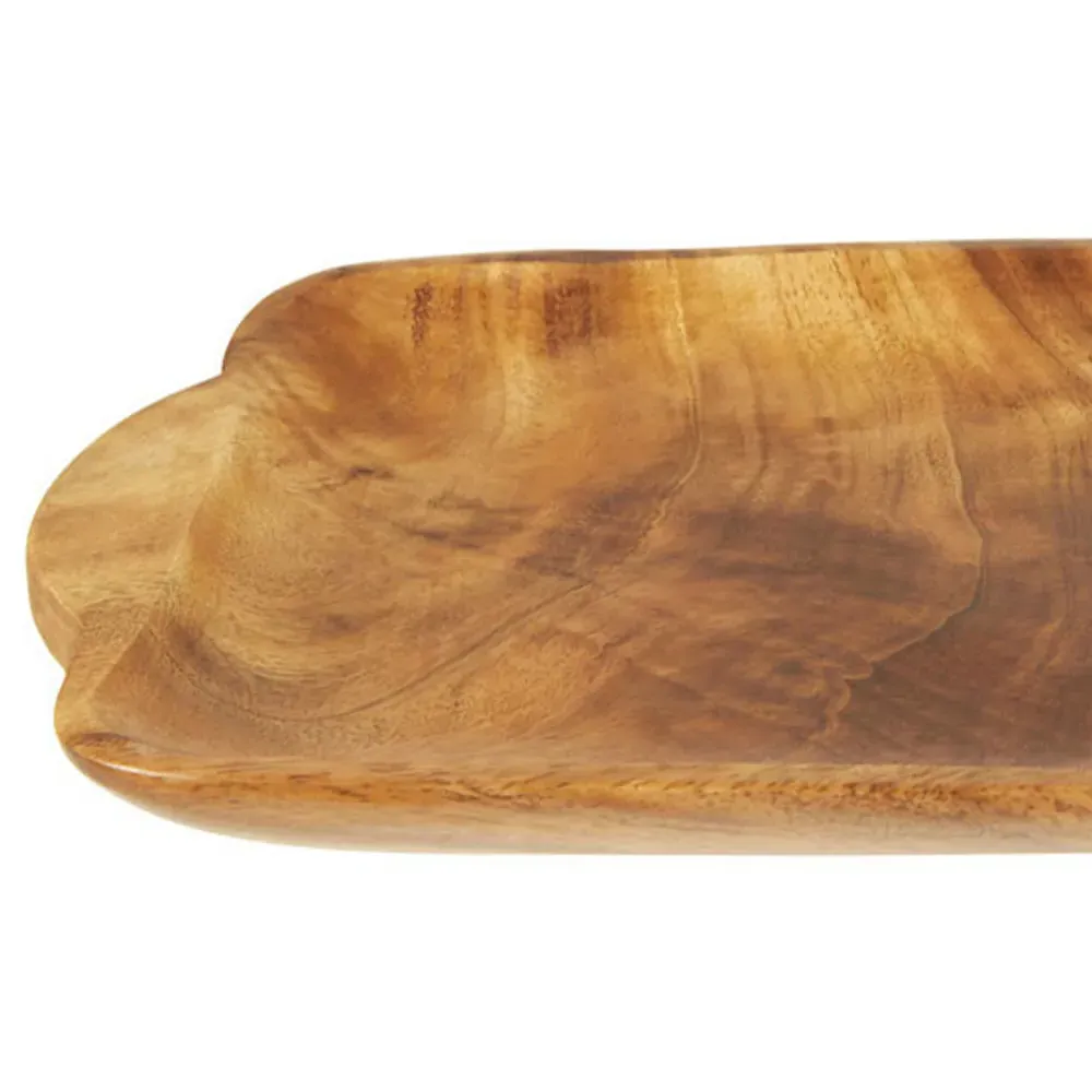 Kora Serving Tray with Handles - Acacia Wood