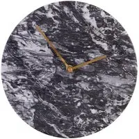 Lamonte Round Wall Clock - Black, Marble