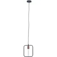 Lavis Rectangular Pendant Light - Black, Copper