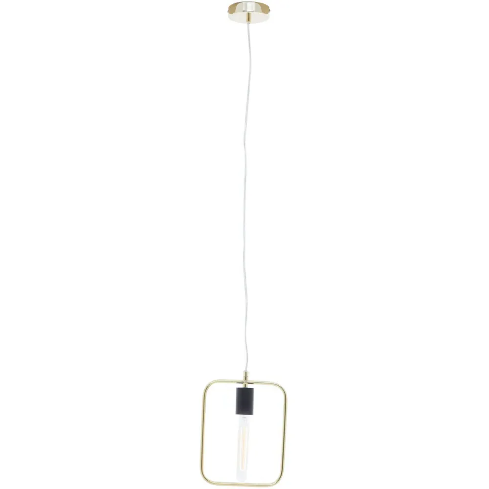 Lavis Rectangular Pendant Light - Black, Gold