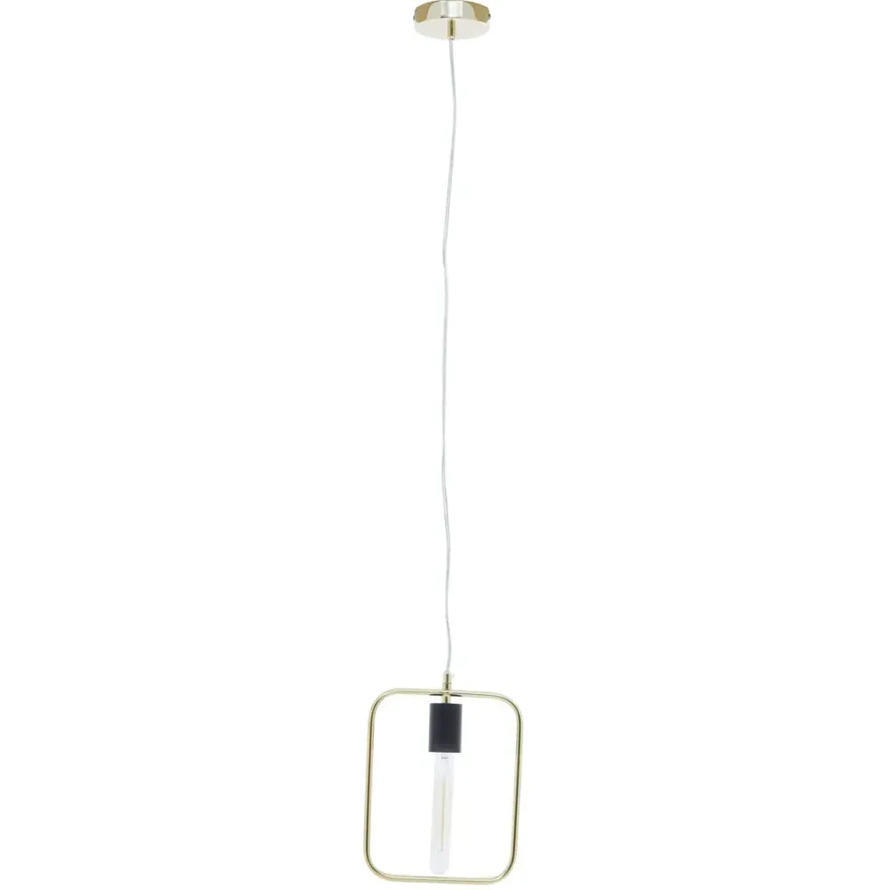 Lavis Rectangular Pendant Light - Black, Gold