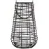 Lentigo Large Lantern - Black, Rattan