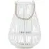 Lentigo Small Bamboo Lantern - White, Rattan