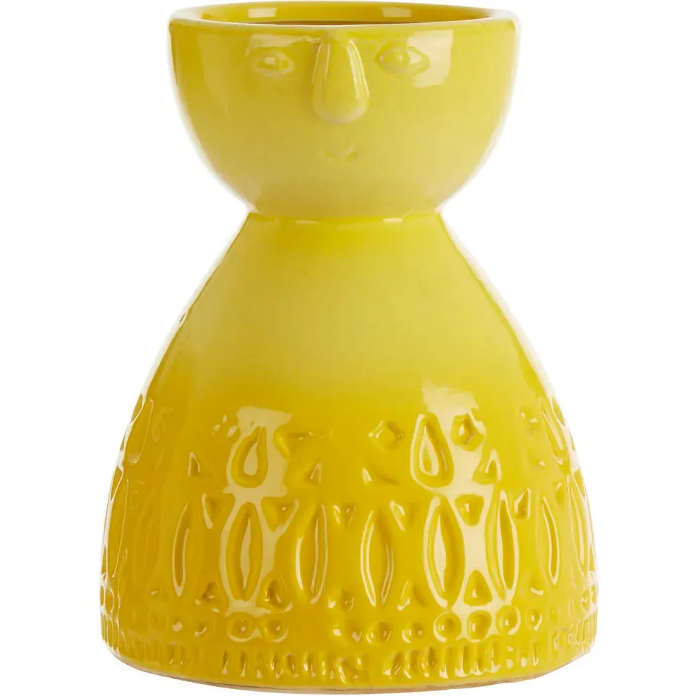 Mimo Small Ceramic Vase - Yellow