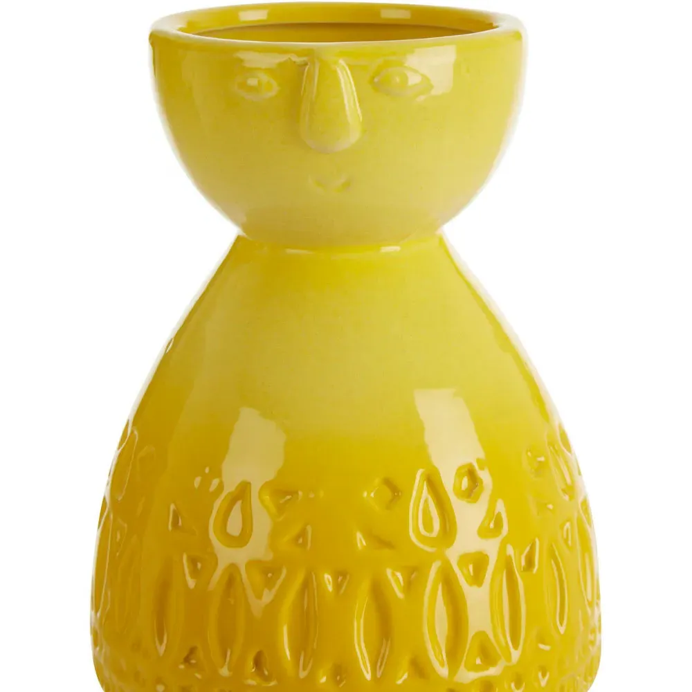 Mimo Small Ceramic Vase - Yellow