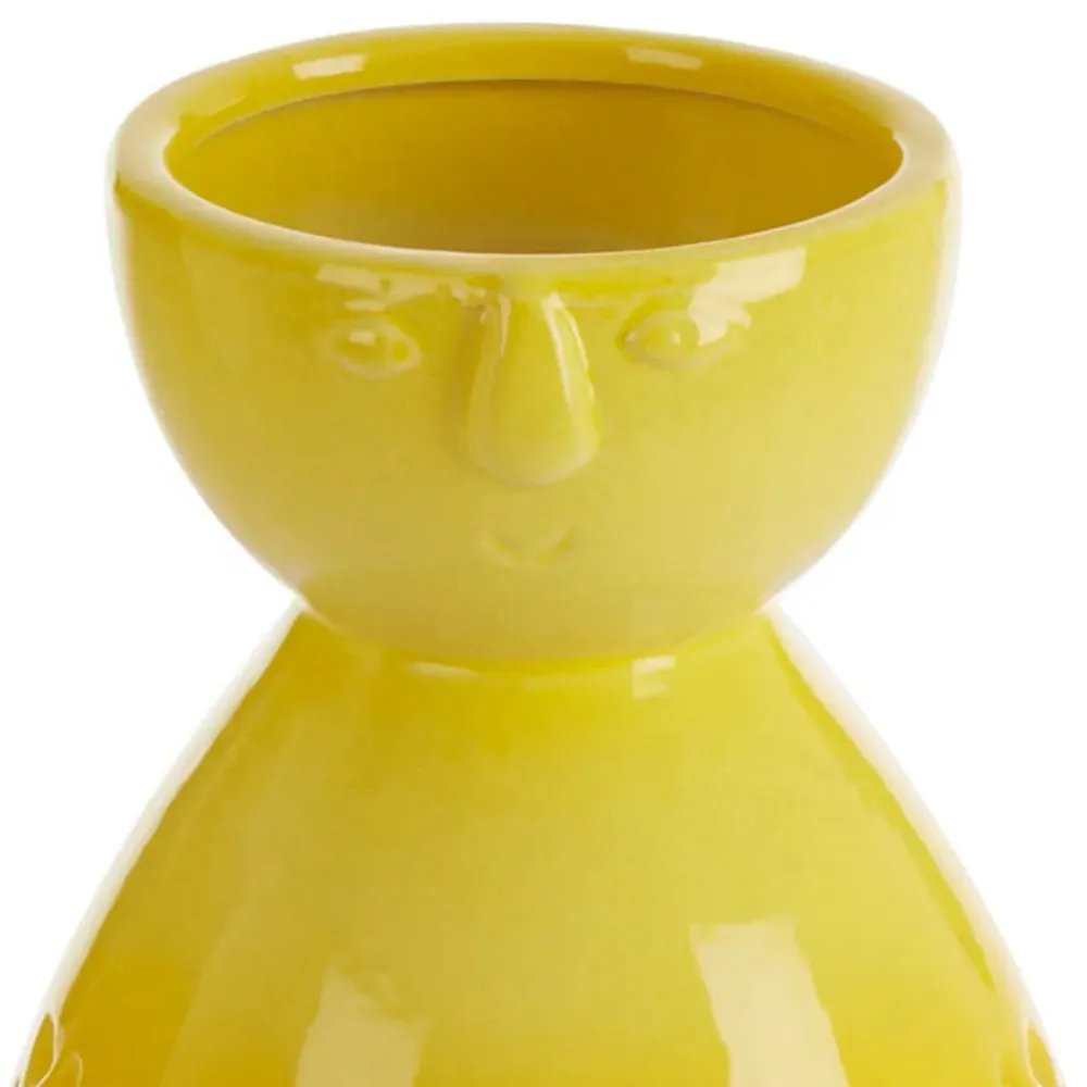 Mimo Small Ceramic Vase - Yellow