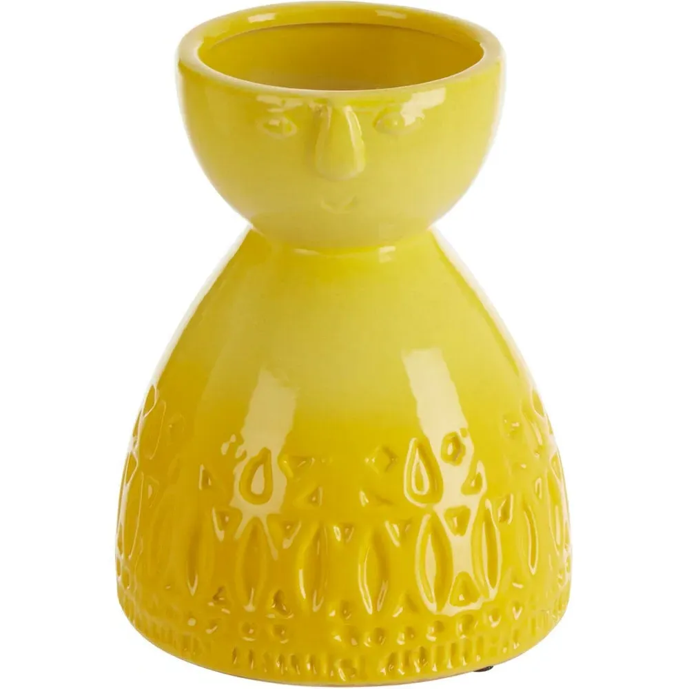 Mimo Small Ceramic Vase - Yellow image