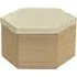 Mimo Small Hexagonal Trinket Box - White, Wood