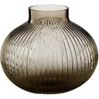 Nullah Spherical Glass Vase - Brown