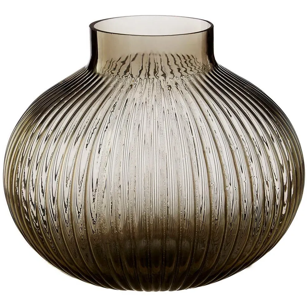 Nullah Spherical Glass Vase - Brown image