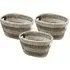 Oval Straw Basket 3 Pack - Brown, Straw