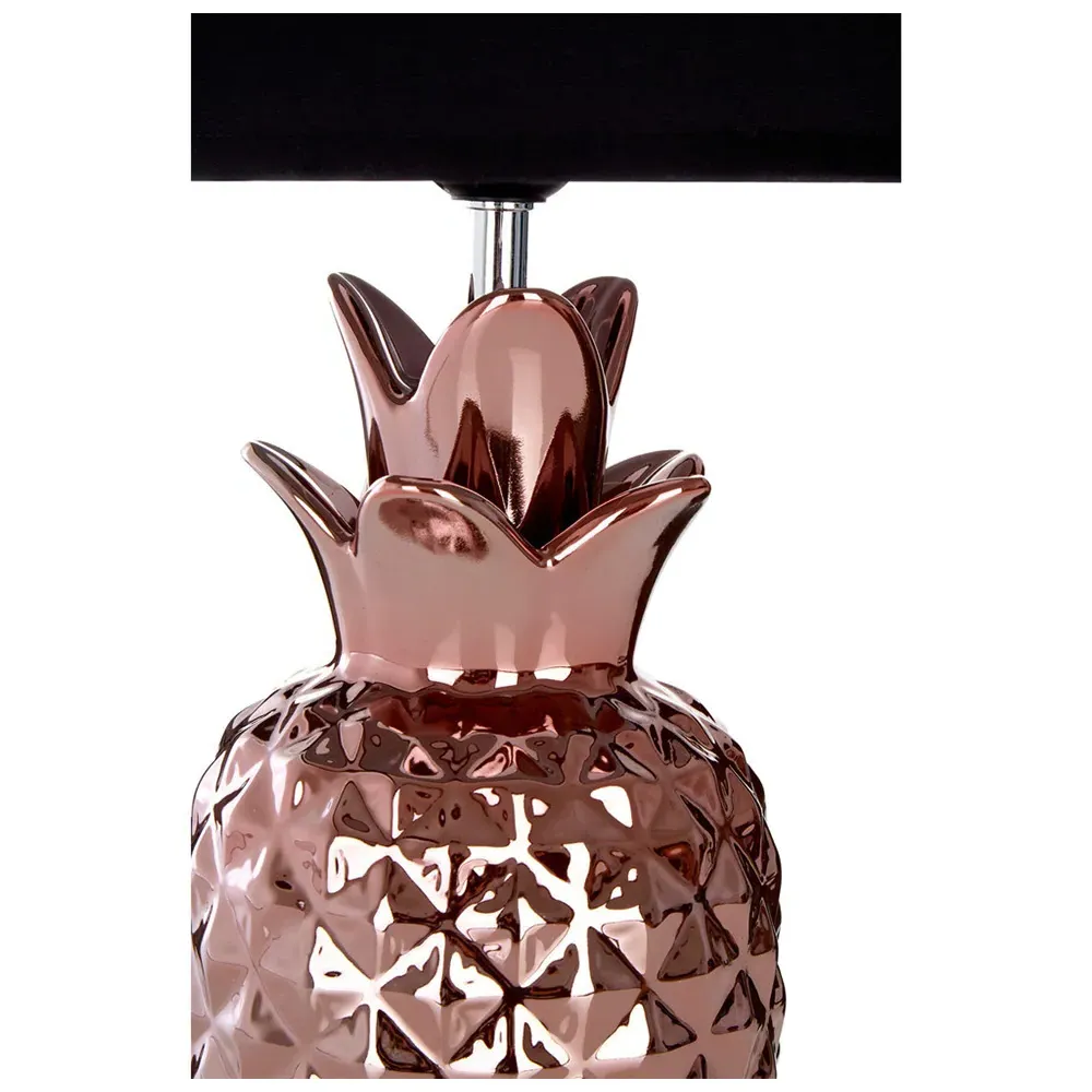 Pineapple Copper Ceramic Table Lamp - Gold
