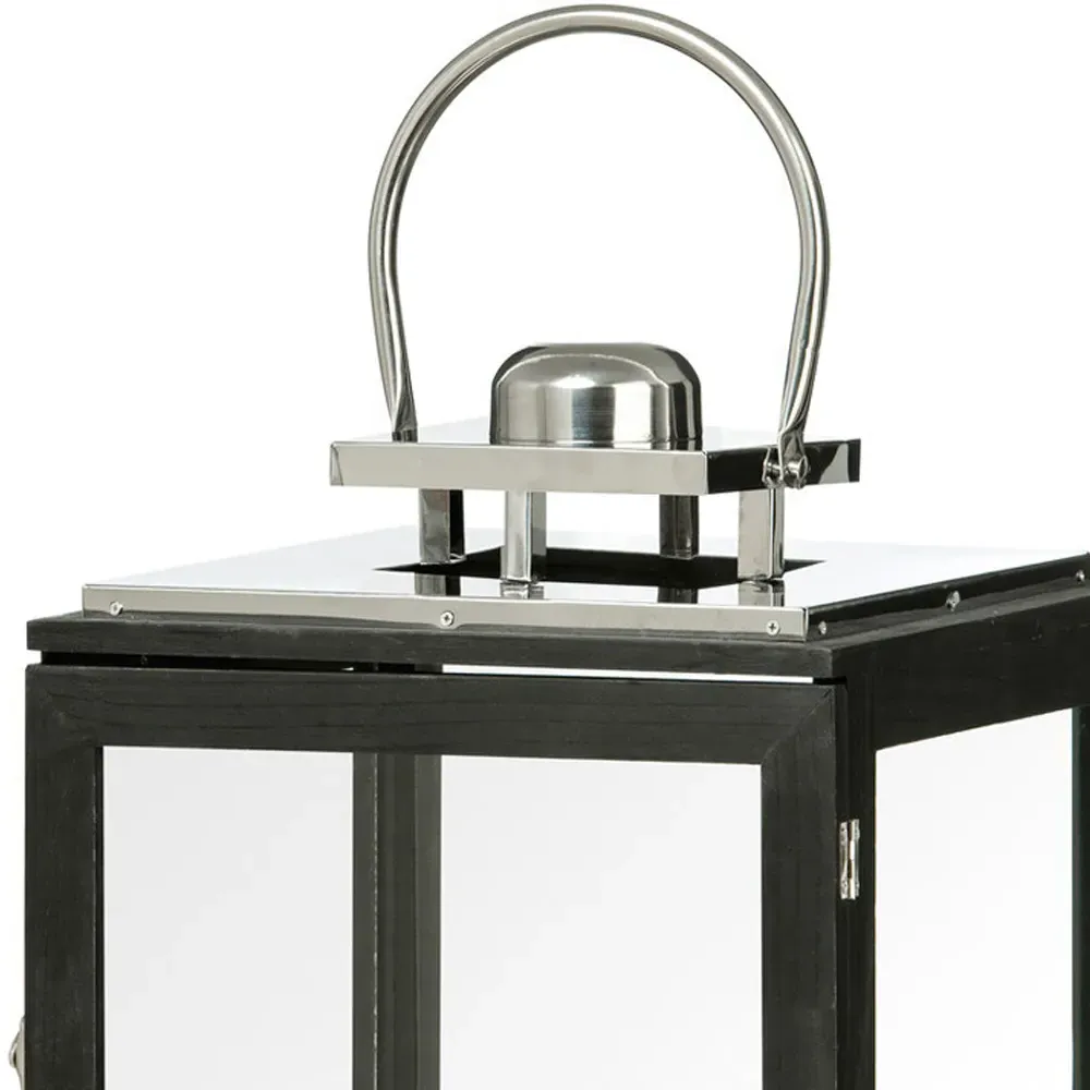Regents Park Small Stainless Steel Lantern - Black