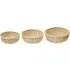 Round Bamboo Basket 3 Pack - Brown
