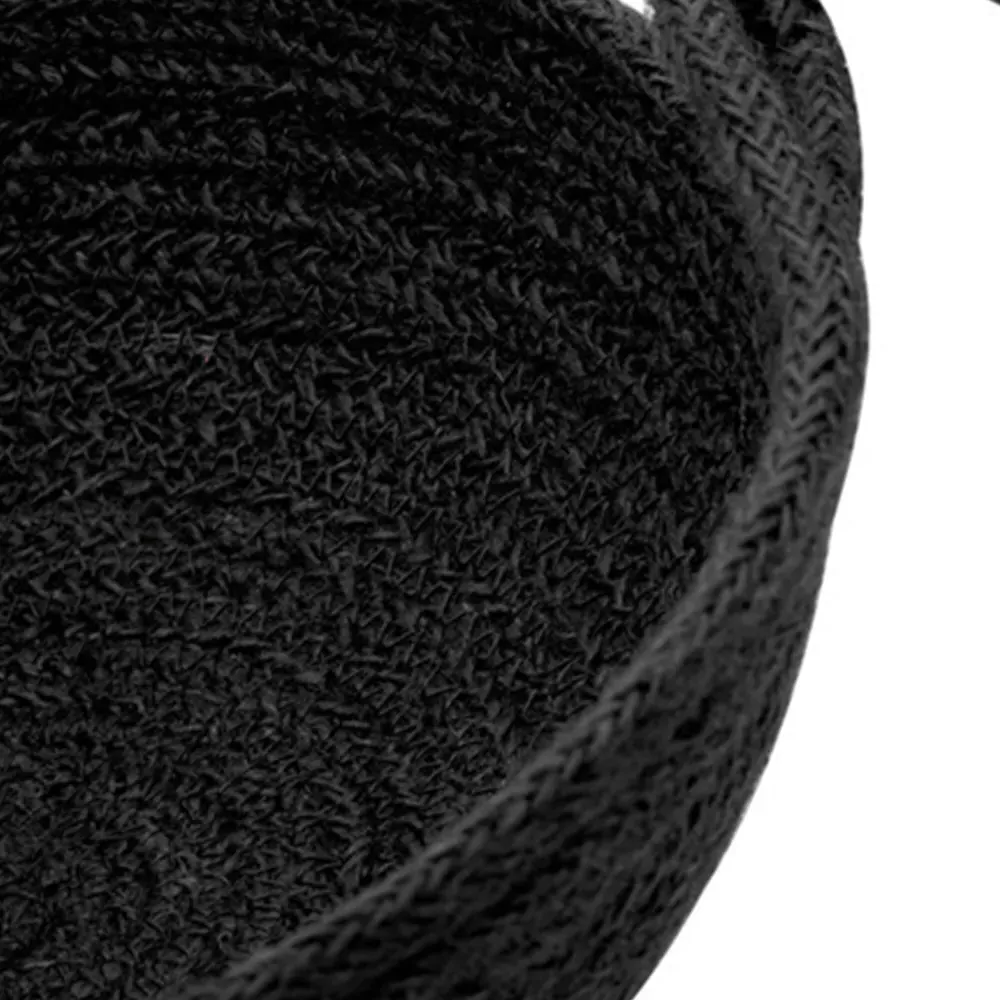 Round Jute Basket 2 Pack - Black