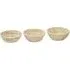 Round Palm Leaf Basket 3 Pack - Brown