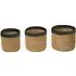 Round Seagrass Basket 3 Pack - Natural, Black