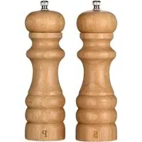 Rubberwood Salt and Pepper Mill Set 17cm