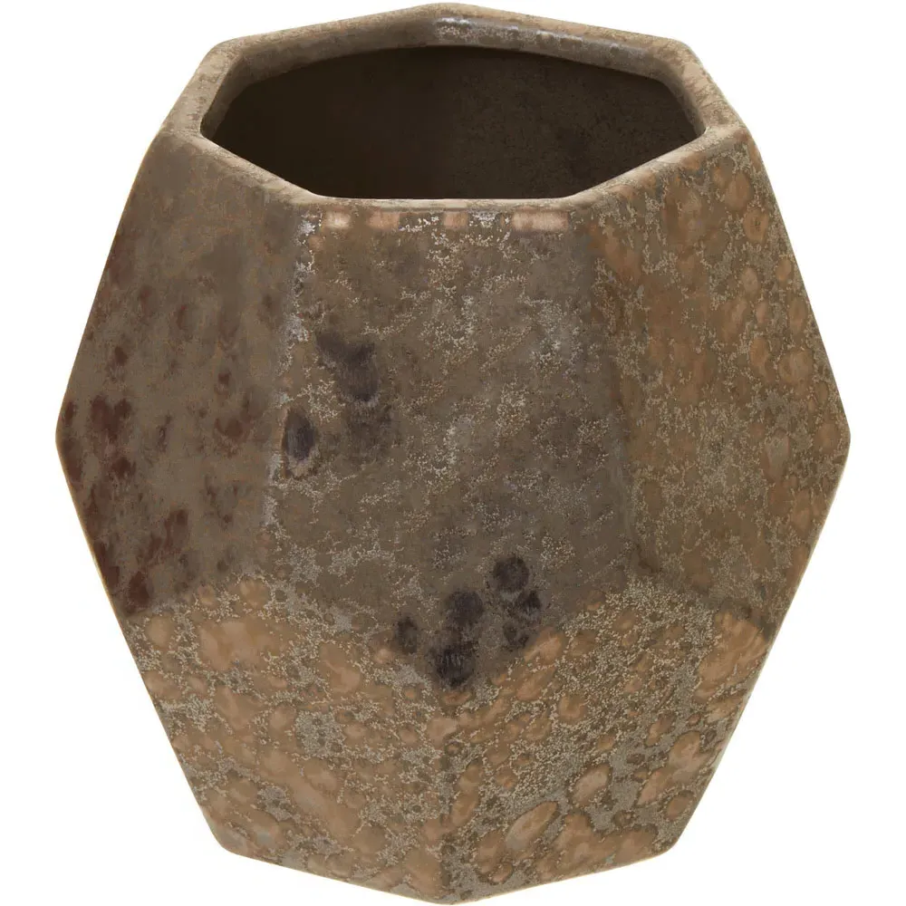 Salvo Large Ceramic Planter - Brown