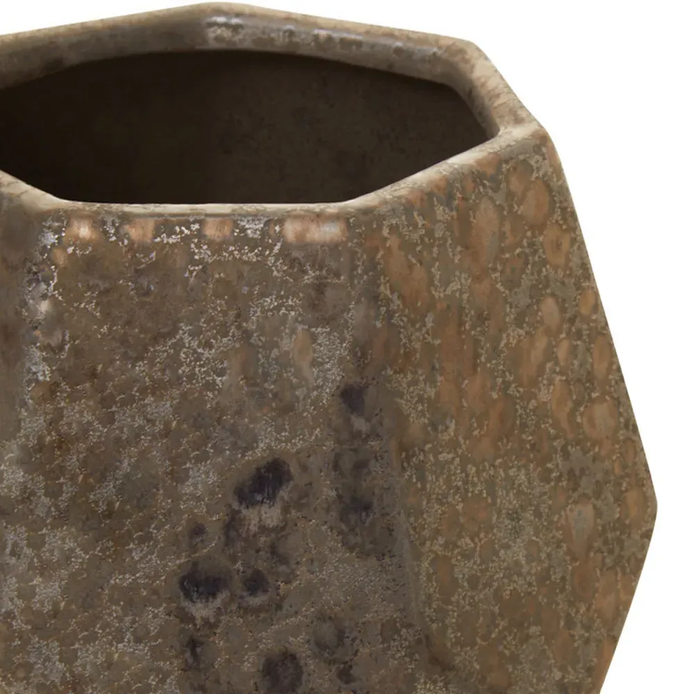 Salvo Large Ceramic Planter - Brown