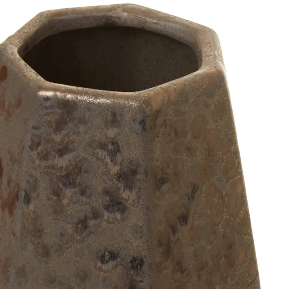 Salvo Large Ceramic Vase - Brown