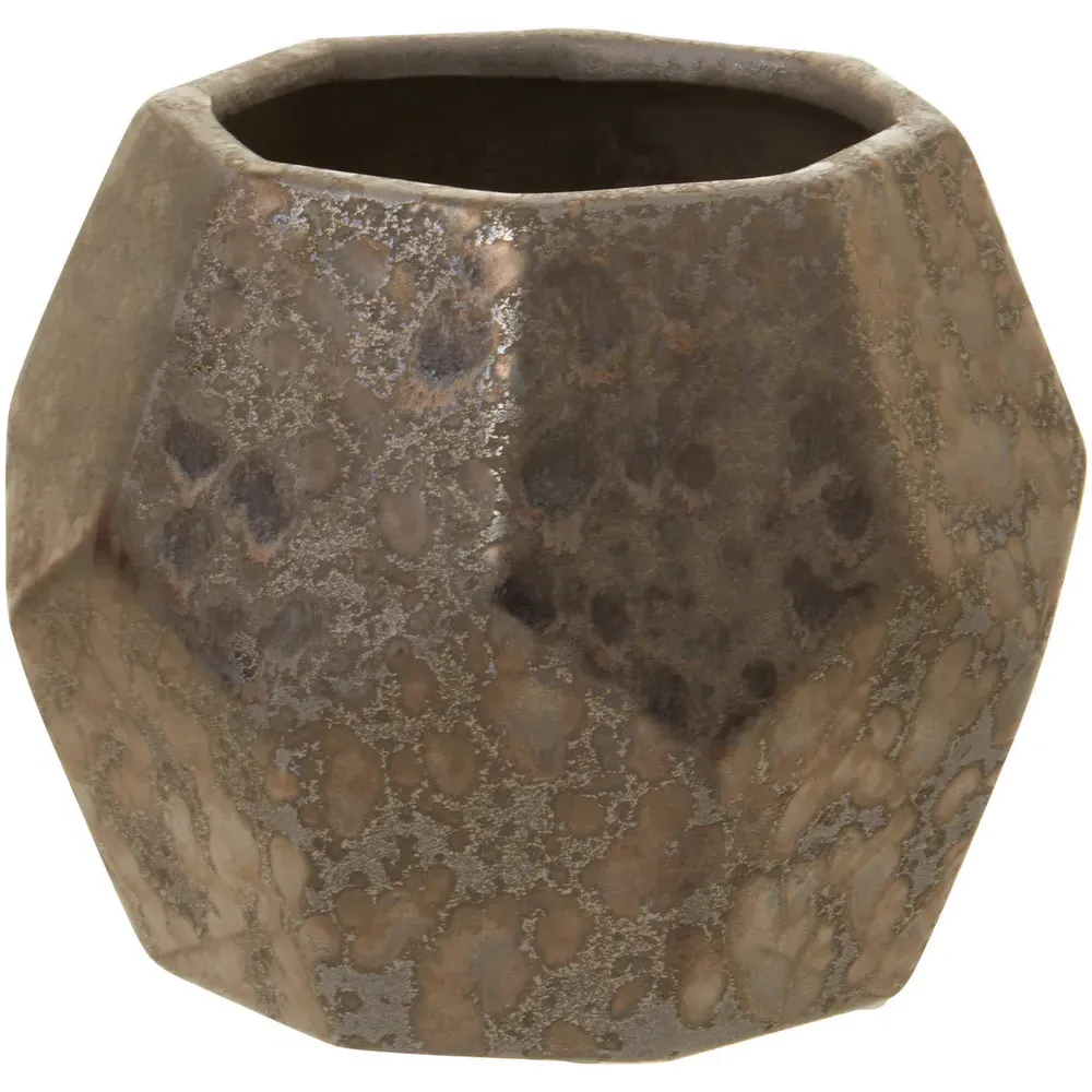 Salvo Small Ceramic Planter - Brown