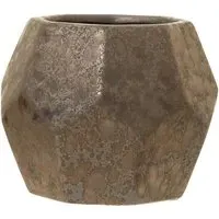 Salvo Small Ceramic Planter - Brown